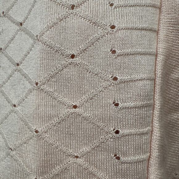 Madeline Thompson Silk Cashmere Sweater Womens Size Small Knit Peach Pink Ruffle - Picture 5 of 8